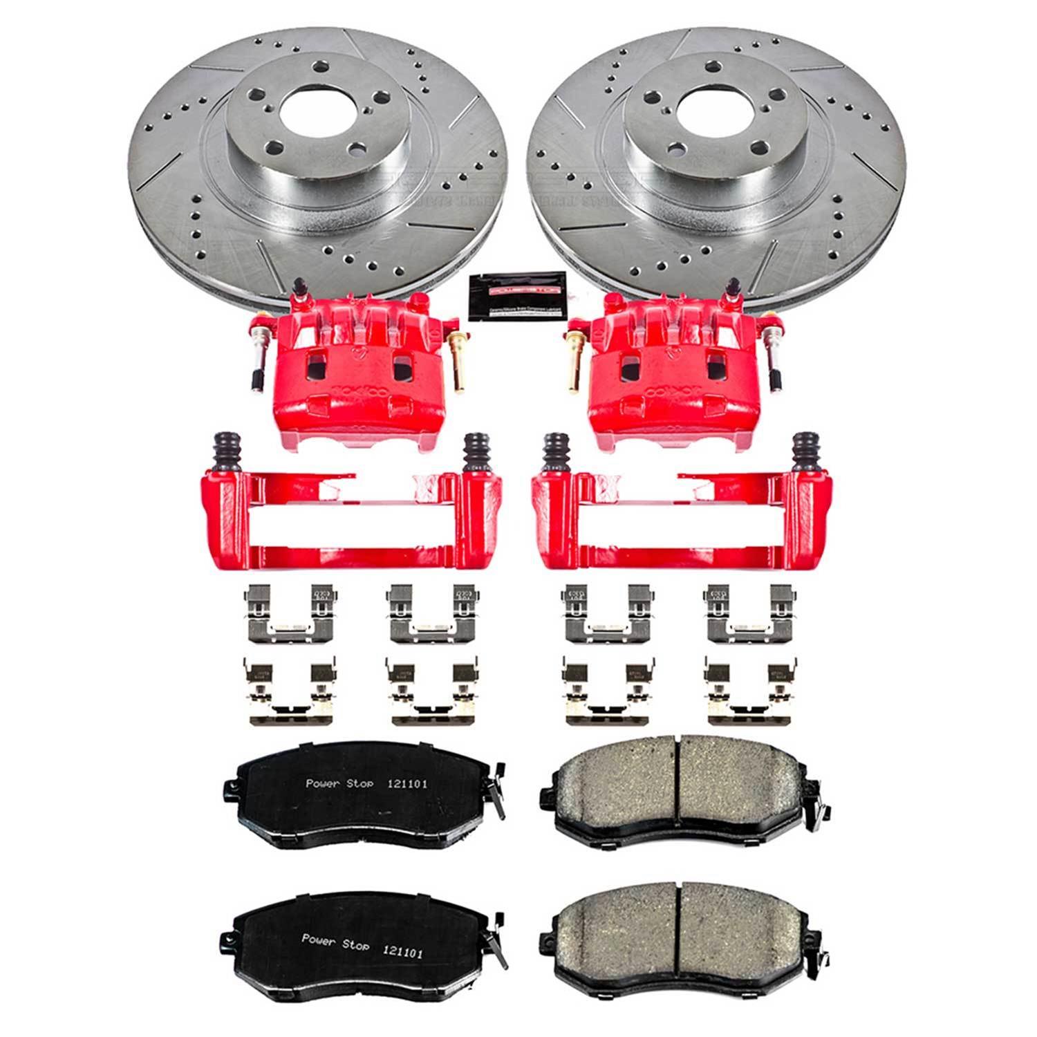 PowerStop Rear Z23 Evolution Sport Brake Kit w/ Calipers | Subaru Legacy (2006–2009) (KC4632A)