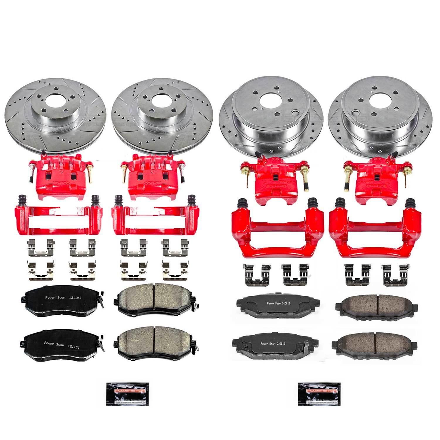 Power Stop 10-13 Subaru Forester Front & Rear Z23 Evolution Sport Brake Kit w/Calipers (1x psbK4631, 1x psbS2682A, 1x psbS3424, 1x psbK6082) thumbnail 2