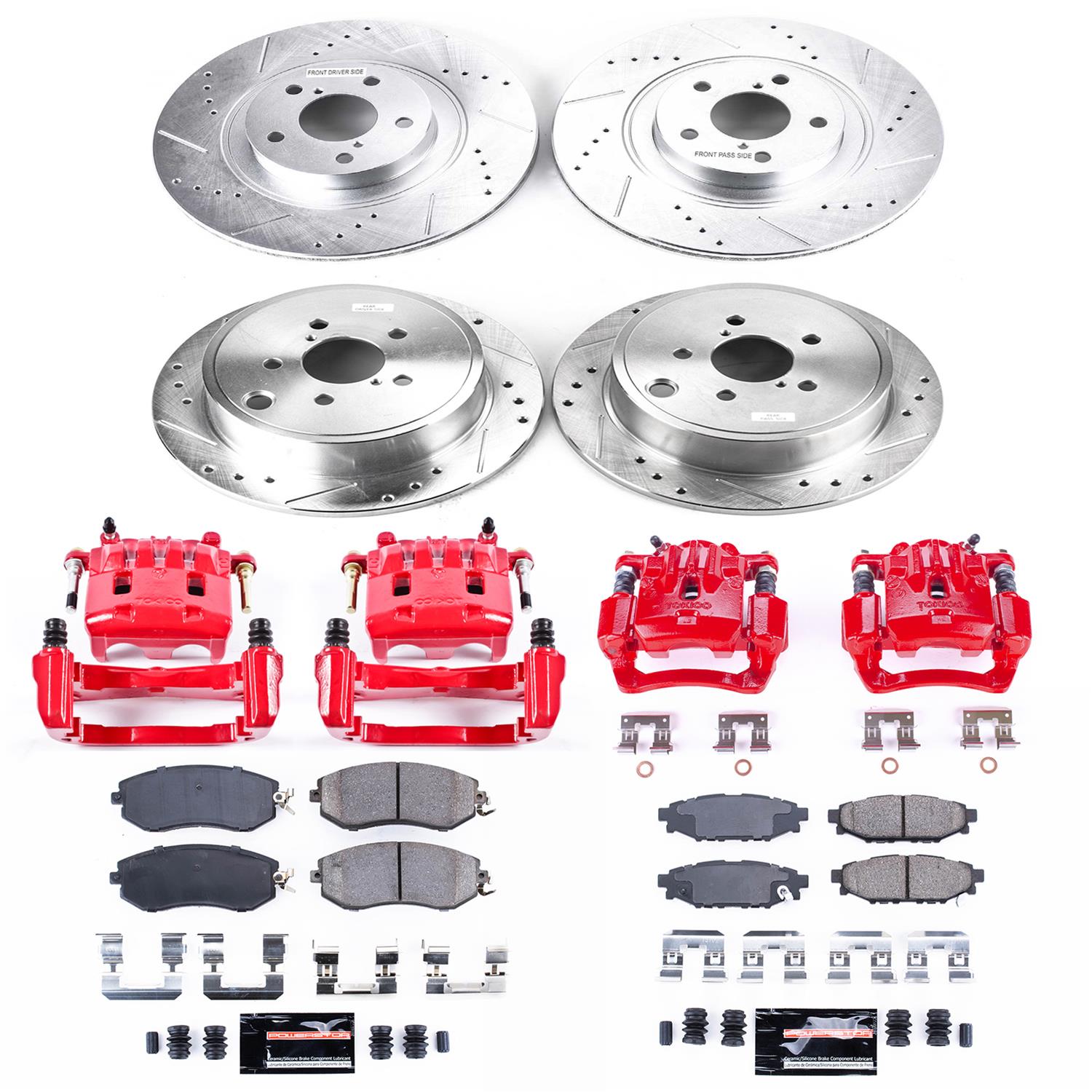 Power Stop 13-14 Subaru Legacy Front & Rear Z23 Evolution Sport Brake Kit w/Calipers (1x psbK4631, 1x psbS2682A, 1x psbK6082, 1x psbS6276) thumbnail 2
