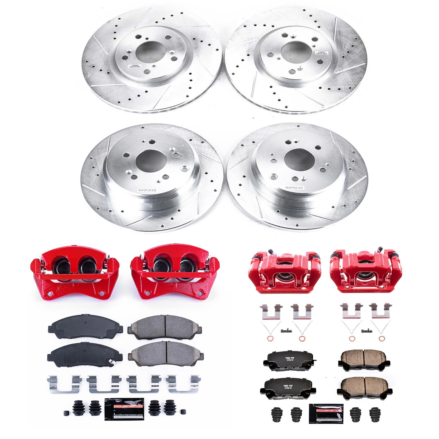 Power Stop 12-15 Honda Pilot Front & Rear Z23 Evolution Sport Brake Kit w/Calipers (1x psbS3826, 1x psbK5370, 1x psbS3824, 1x psbK5839) thumbnail 7