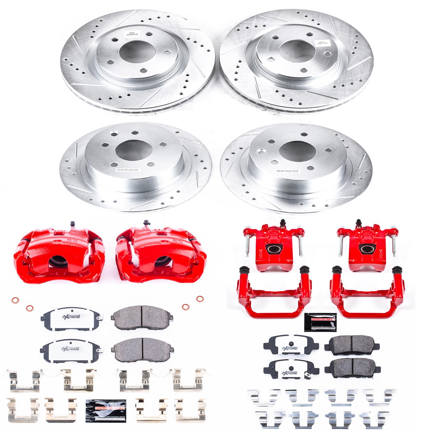 Power Stop 11-17 Nissan Juke Front & Rear Z26 Street Warrior Brake Kit w/Calipers (1x psbKC098A-26, 1x psbKC6094-26) thumbnail 6