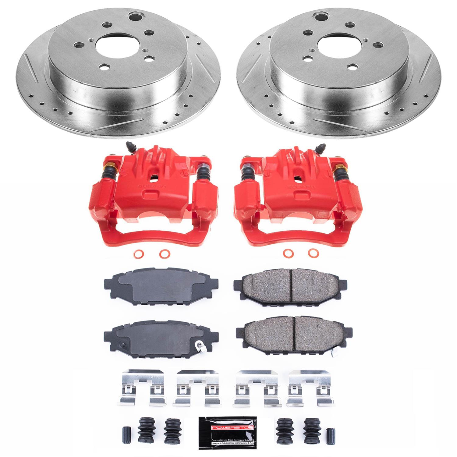 Power Stop 16-19 Subaru Crosstrek Rear Z23 Evolution Sport Brake Kit w/Calipers (1x psbK6107, 1x psbS7028) thumbnail 8