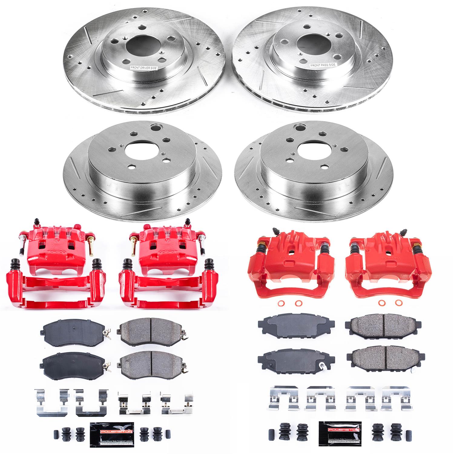 Power Stop 12-16 Subaru Impreza Front & Rear Z23 Evolution Sport Brake Kit w/Calipers (1x psbS2682A, 1x psbK6111, 1x psbK6107, 1x psbS7028) thumbnail 5