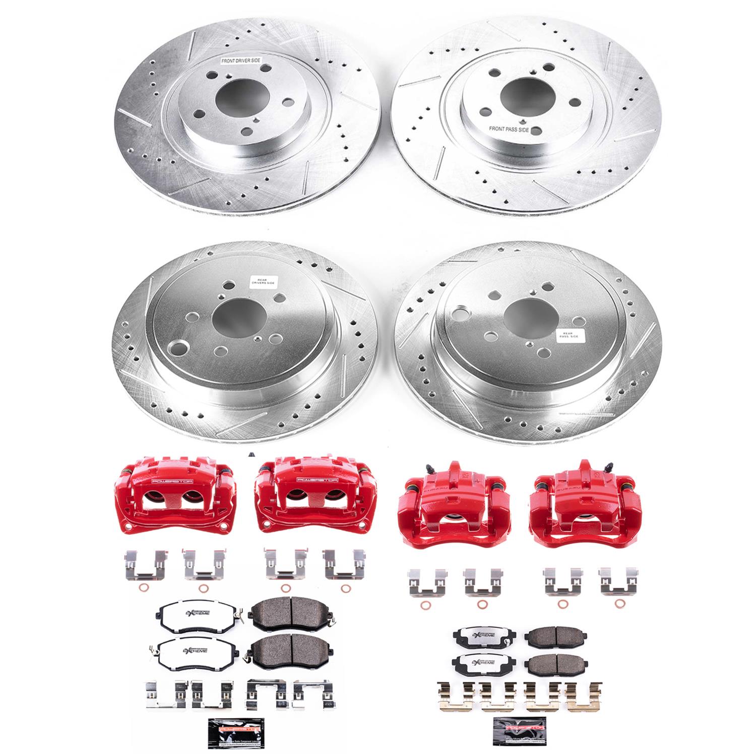 Power Stop 13-16 Scion FR-S Front & Rear Z26 Street Warrior Brake Kit w/Calipers (1x psbKC6082A-26, 1x psbKC5883-26) thumbnail 9