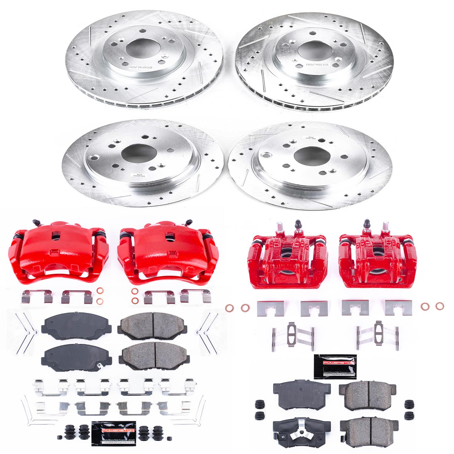 Power Stop 05-06 Honda CR-V Front & Rear Z23 Evolution Sport Brake Kit w/Calipers (1x psbS2916, 1x psbS2910, 1x psbK3055, 1x psbK206) thumbnail 2