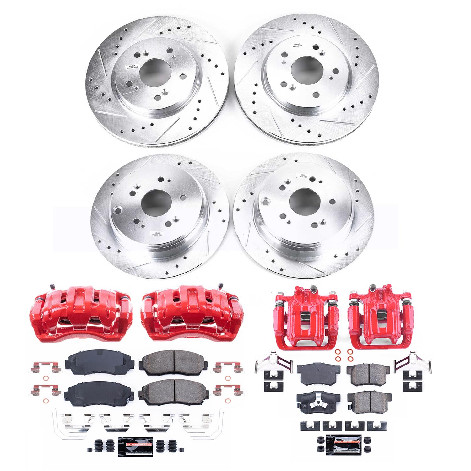 Power Stop 12-16 Honda CR-V Front & Rear Z23 Evolution Kit W/Cals (1x psbS2958, 1x psbK5432, 1x psbS6886, 1x psbK206) thumbnail 5