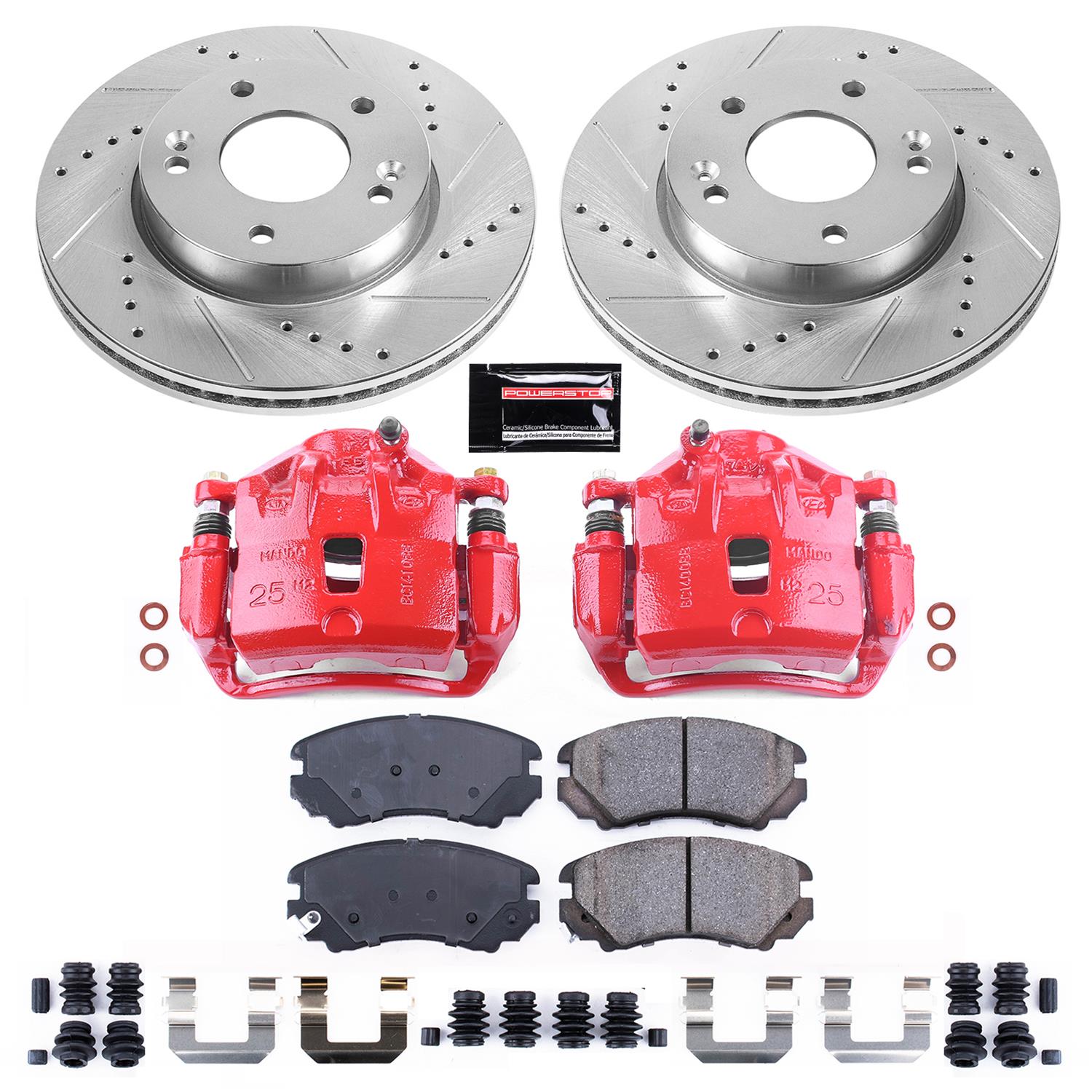 Power Stop 10-11 Kia Soul Front Z23 Evolution Sport Brake Kit w/Calipers (1x psbS2998, 1x psbK6309) thumbnail 2