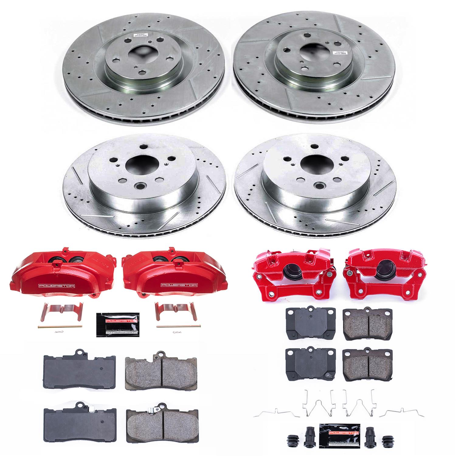Power Stop 2011 Lexus GS350 Front & Rear Z23 Evolution Sport Brake Kit w/Calipers (1x psbK6353, 1x psbS3336, 1x psbK2977, 1x psbS3312) thumbnail 5