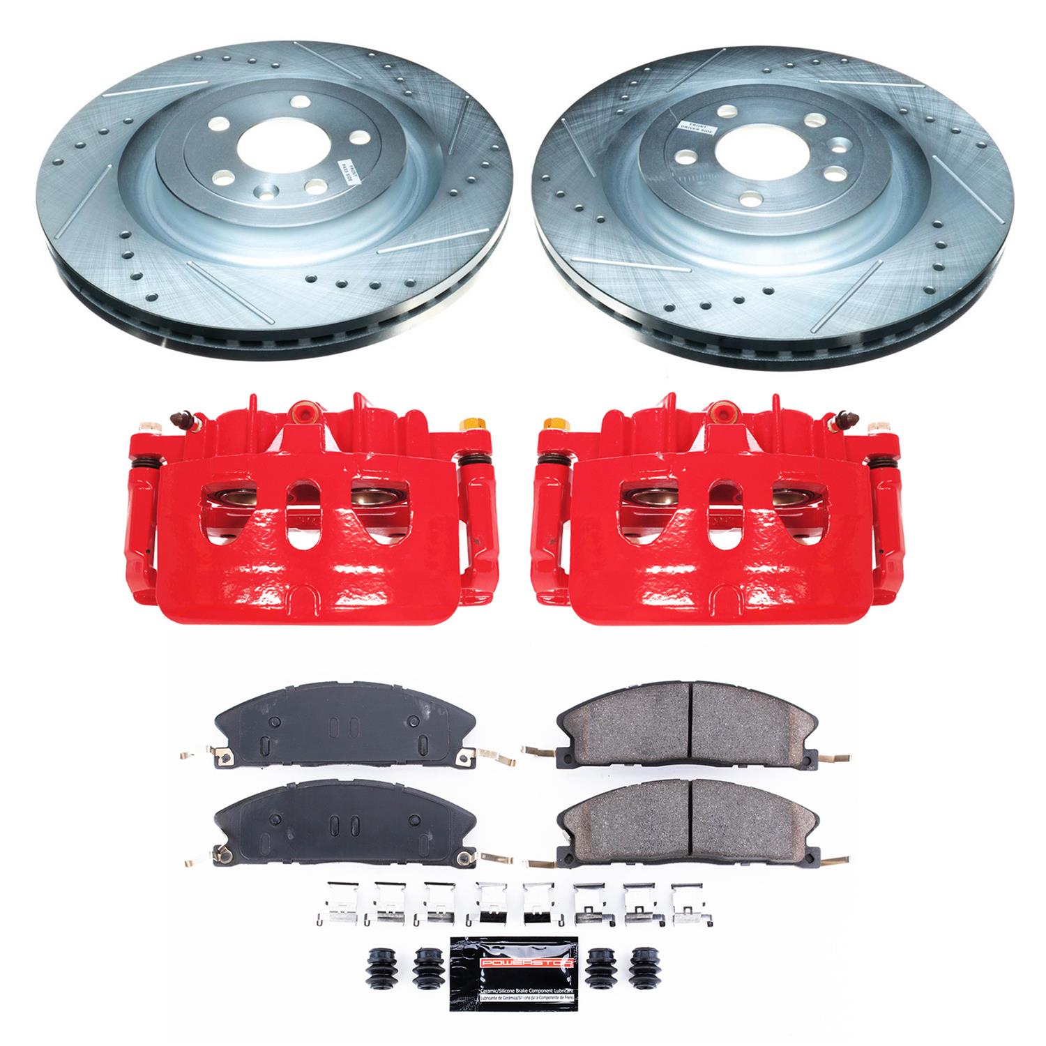 Power Stop CRK6974 Coated Brake Rotor And Ceramic Brake Pads- Front, Brake Kits - Canada - View #2
