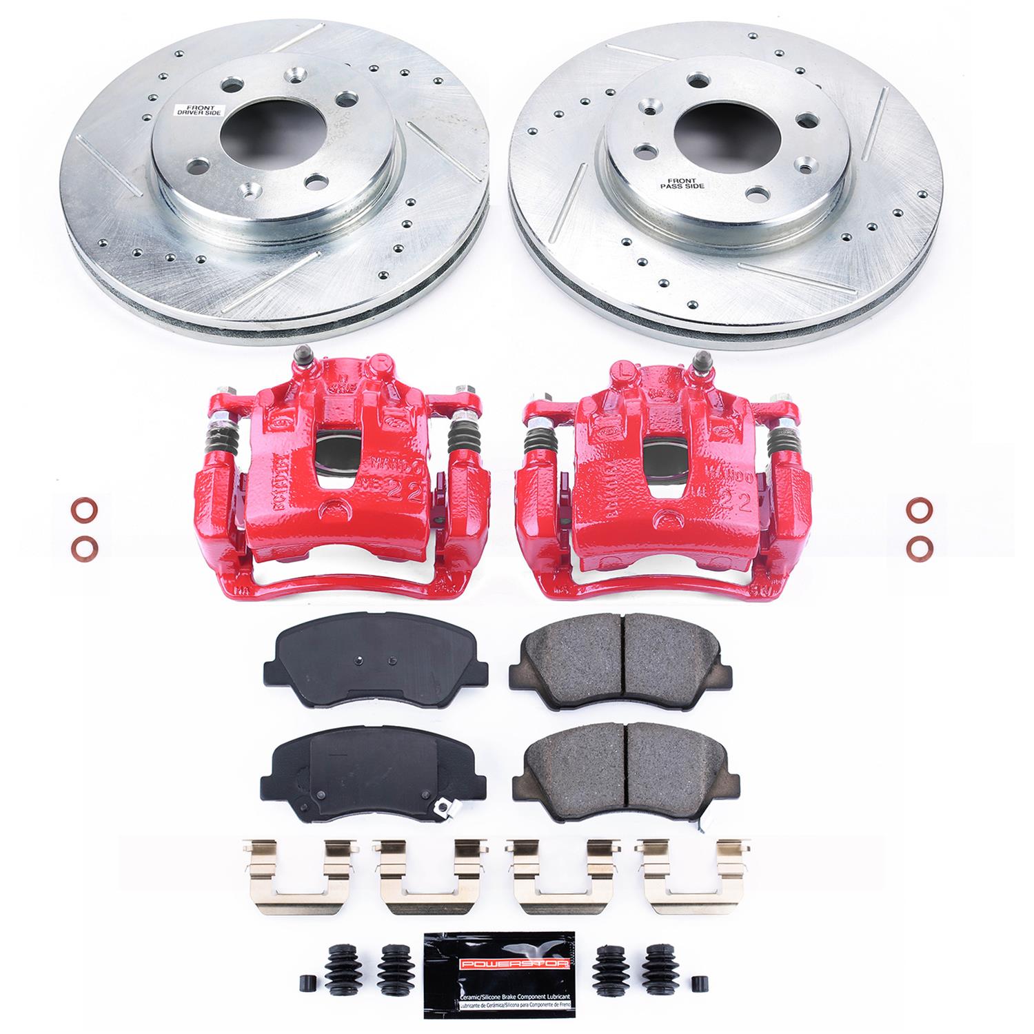 Power Stop 12-17 Hyundai Accent Front Z23 Evolution Sport Brake Kit w/Calipers (1x psbK6508, 1x psbS6794) thumbnail 5