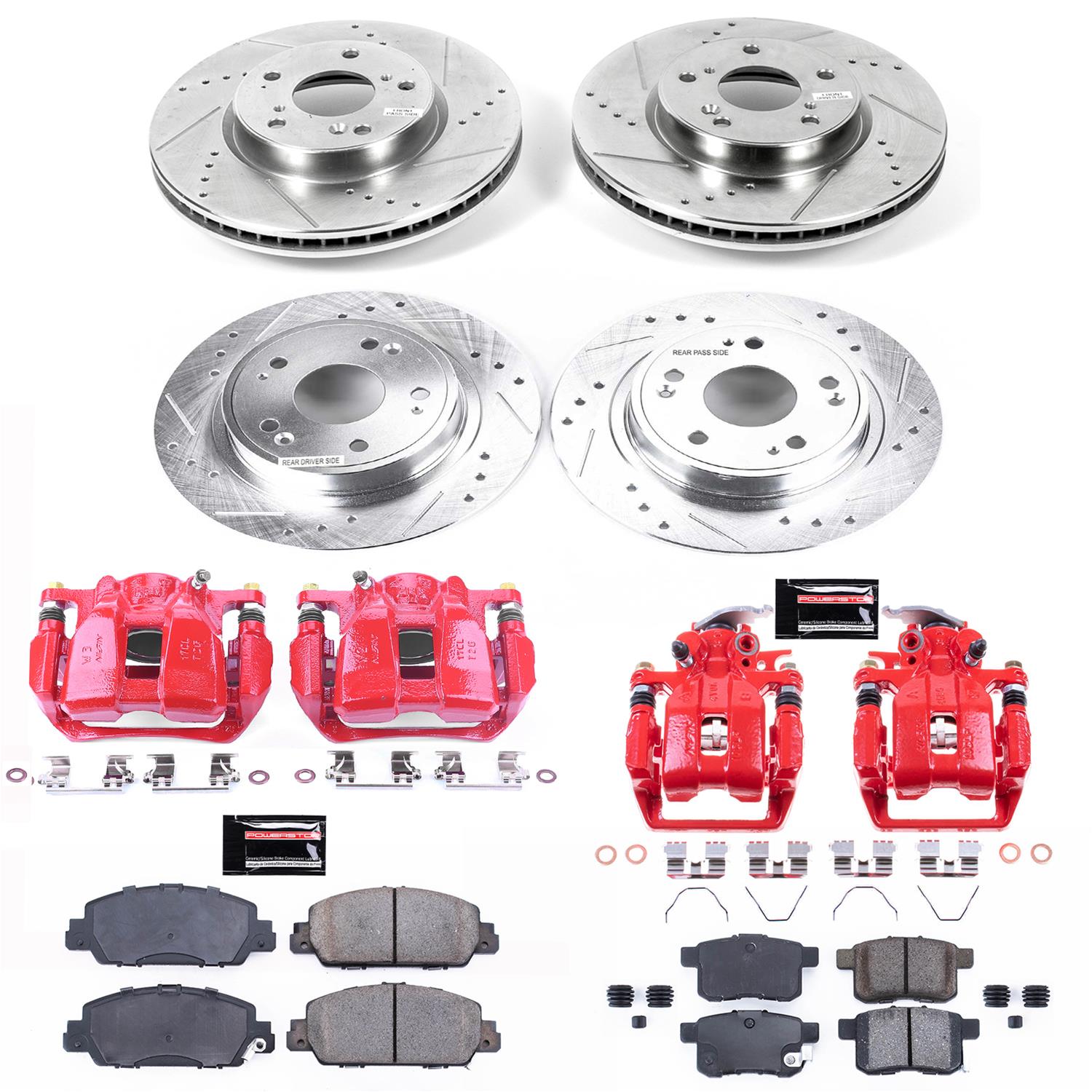 Power Stop 13-17 Honda Accord Front & Rear Z23 Evolution Sport Brake Kit w/Calipers (1x psbK5368, 1x psbS7106, 1x psbK6515, 1x psbS7096) thumbnail 4