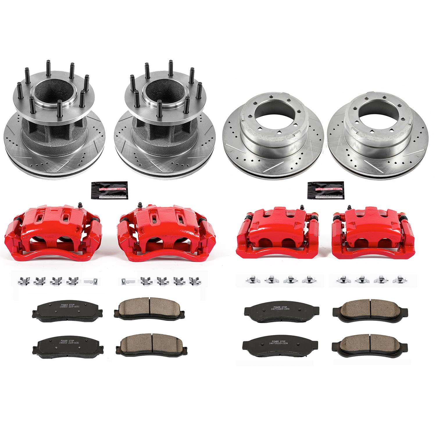 Power Stop 2012 Ford F-350 Super Duty Front & Rear Z23 Evolution Kit w/Calipers (Bundled Kit) thumbnail 3