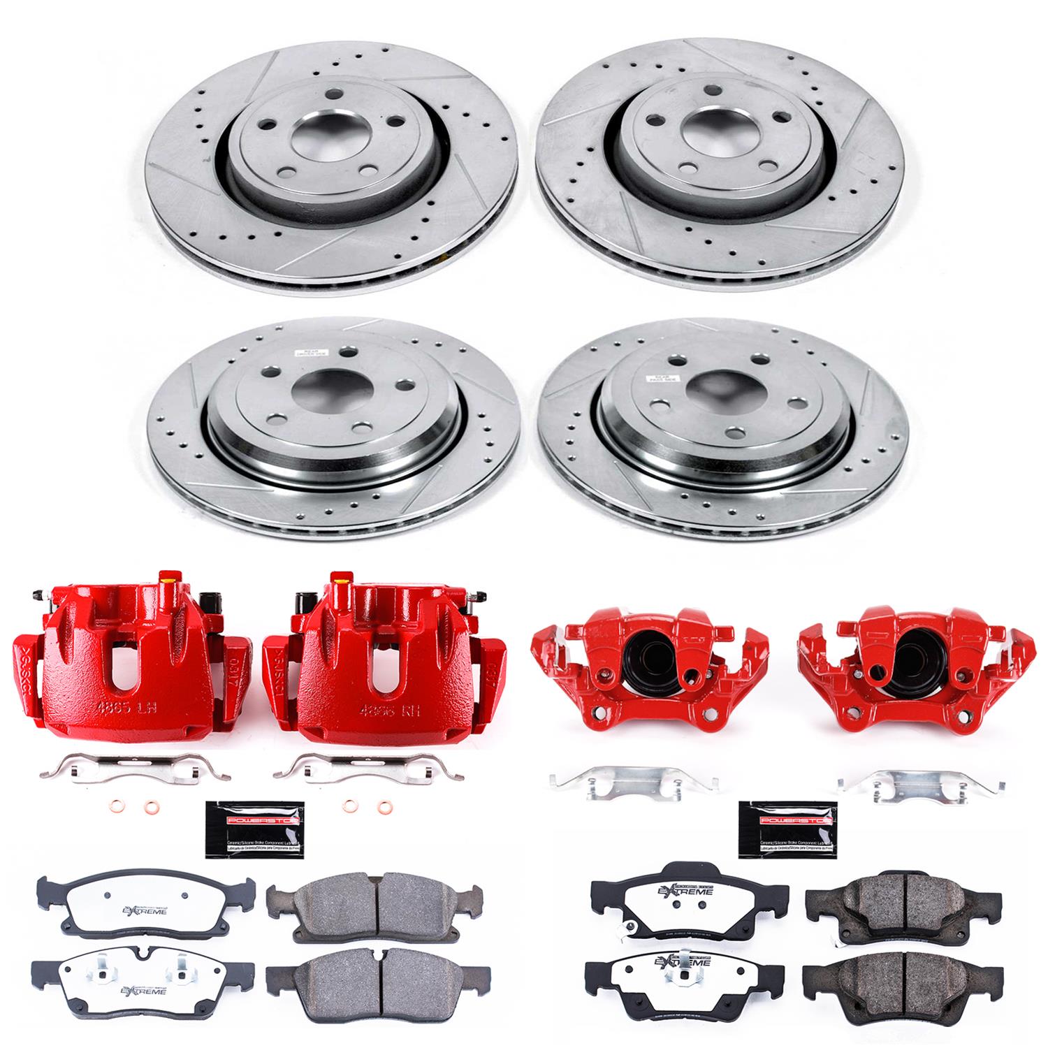 Power Stop 13-15 Jeep Grand Cherokee Front and Rear Z36 Truck & Tow Kit w/Cals (1x psbK6536-36, 1x psbK5953-36, 1x psbS5296A, 1x psbS5420) thumbnail 7