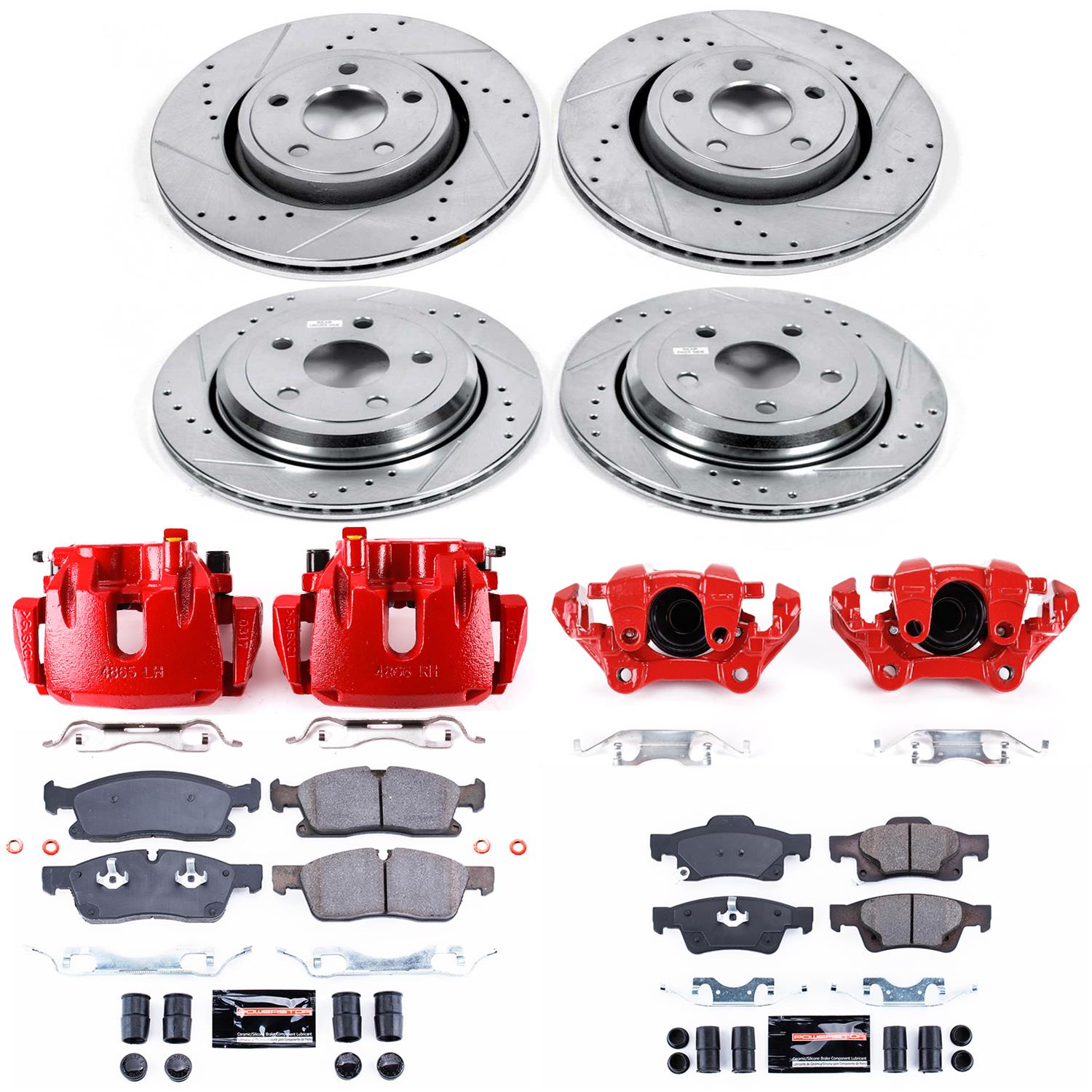 Power Stop 13-15 Jeep Grand Cherokee Front & Rear Z23 Evolution Sport Brake Kit w/Calipers (1x psbK5953, 1x psbS5296A, 1x psbK6536, 1x psbS5420) thumbnail 5