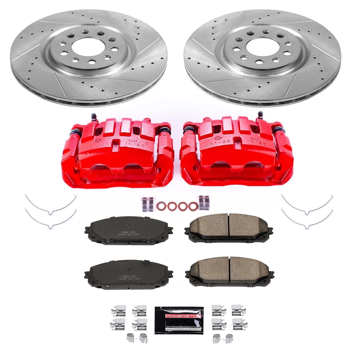 Power Stop 14-16 Jeep Cherokee Front Z23 Evolution Sport Brake Kit w/Calipers (1x psbK6540, 1x psbS5508) thumbnail 7