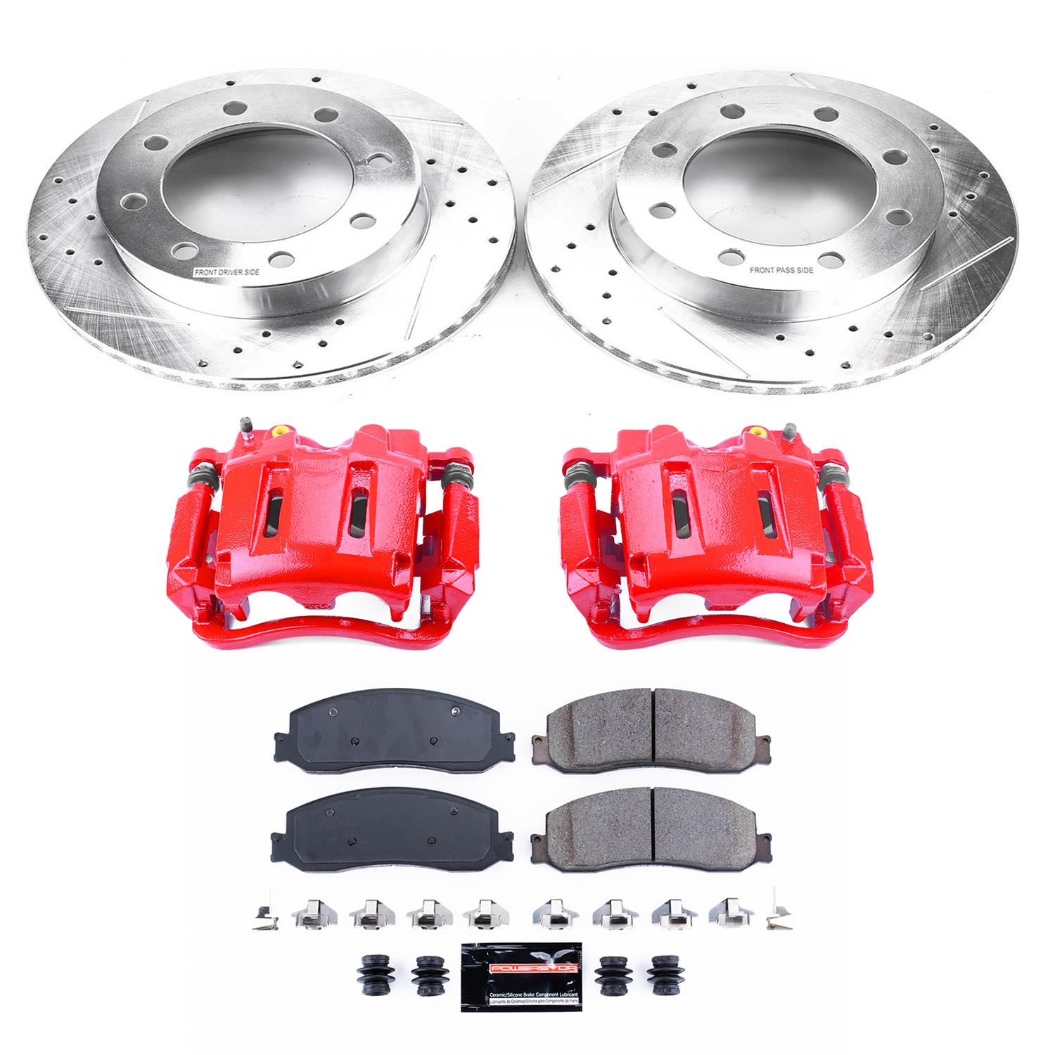 Power Stop 2012 Ford F-250 Super Duty Front Z23 Evolution Sport Brake Kit w/Calipers (1x psbZ23-1631, 1x psbS5022, 1x psbAR85107XL, 1x psbAR85107XR) thumbnail 9