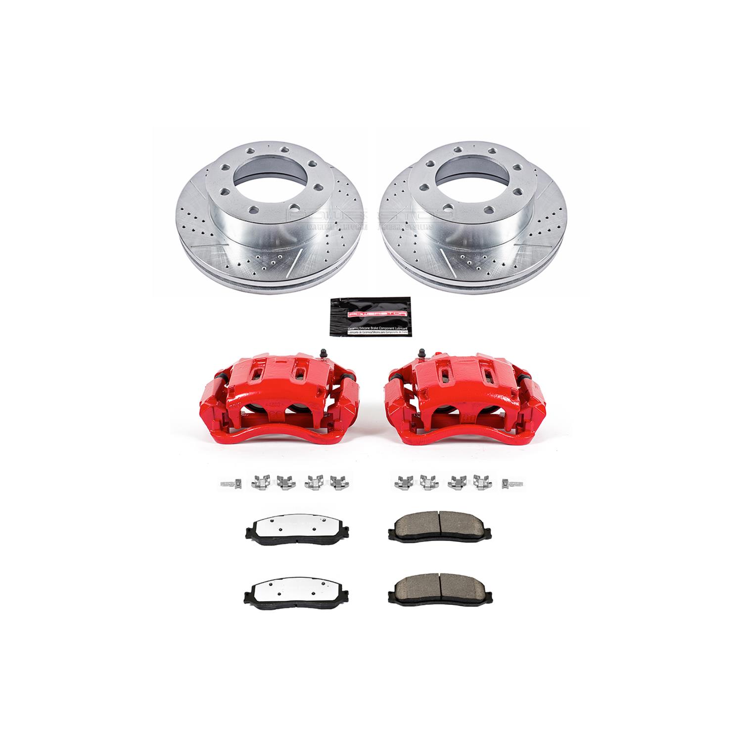 Power Stop 2012 Ford F-350 Super Duty Front Z36 Truck & Tow Brake Kit w/Calipers (Bundled Kit) thumbnail 2