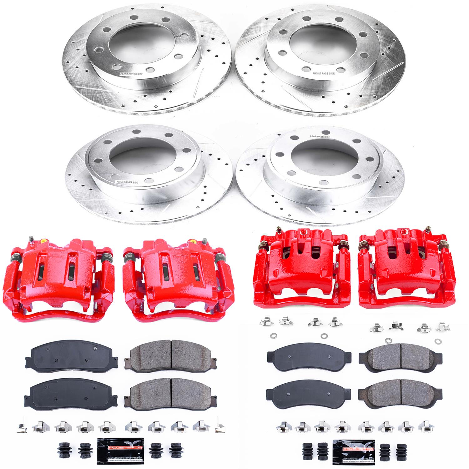 Power Stop 12-13 Ford F-250 Super Duty Front & Rear Z23 Evolution Kit w/Cals (Bundled Kit) thumbnail 3