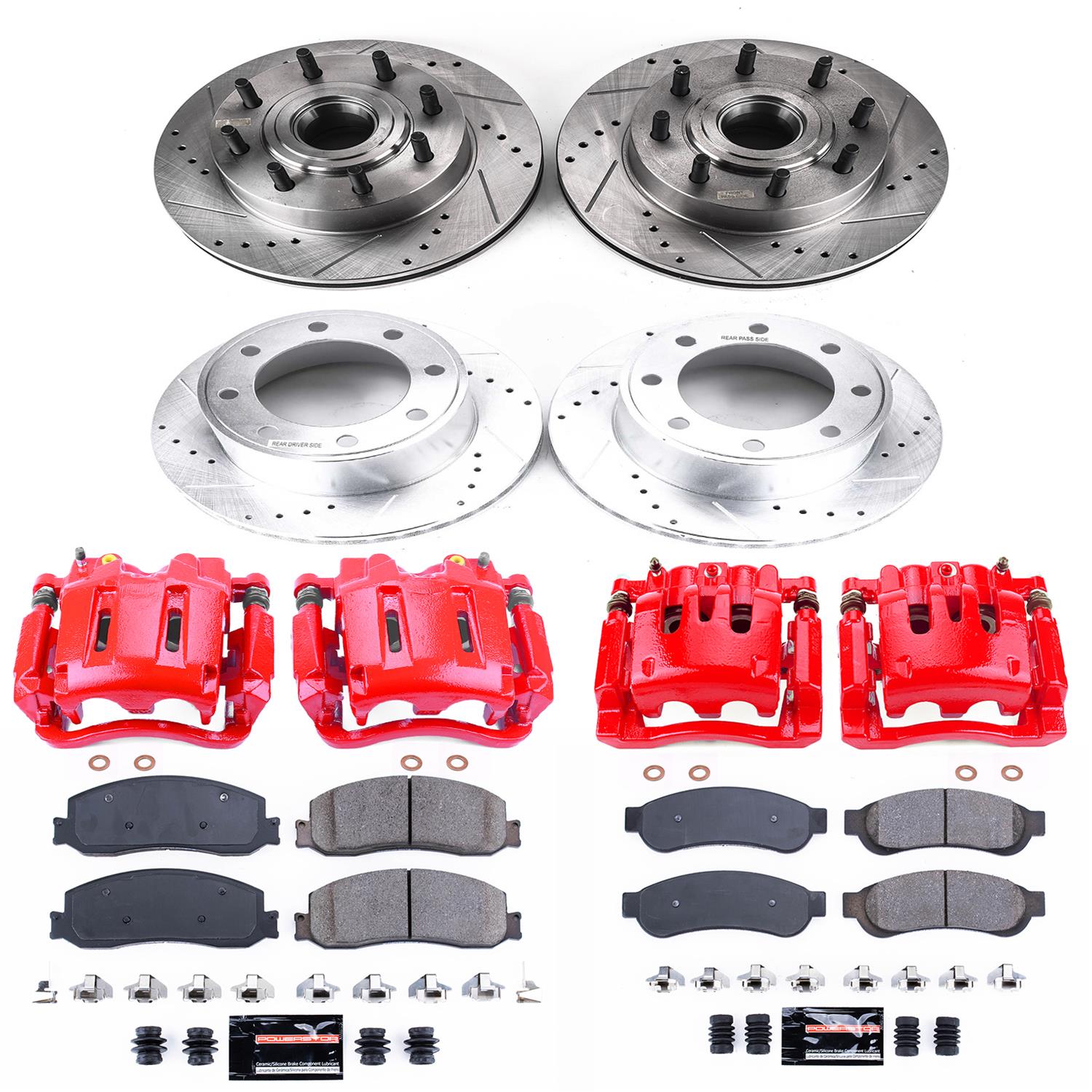 Power Stop 12-13 Ford F-250 Super Duty Front & Rear Z23 Evolution Kit w/Cals (Bundled Kit) thumbnail 3
