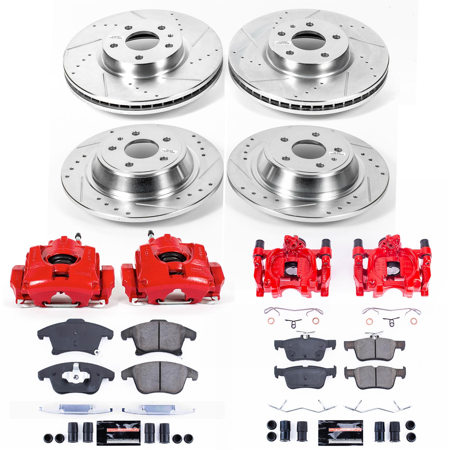 Power Stop K6399 Front Brake Kit with Drilled/Slotted Brake Rotors