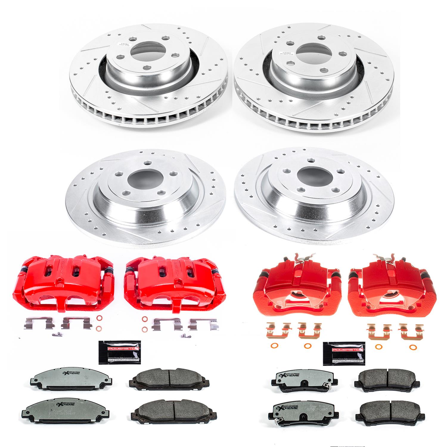 Power Stop 15-17 Ford Mustang Front & Rear Z26 Street Warrior Brake Kit w/Calipers (1x psbS15008, 1x psbK6809-26, 1x psbKC6813-26) thumbnail 8