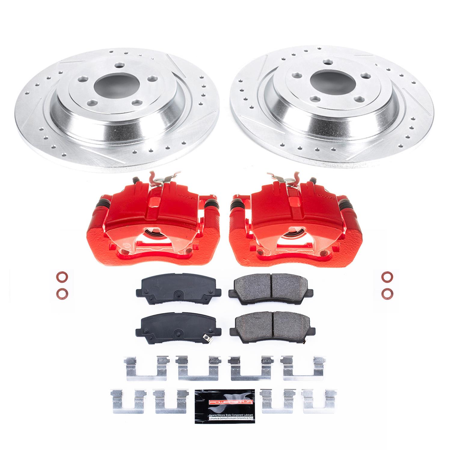 Power Stop 15-19 Ford Mustang Rear Z23 Evolution Sport Brake Kit w/Calipers (1x psbK6813, 1x psbS15028) thumbnail 3