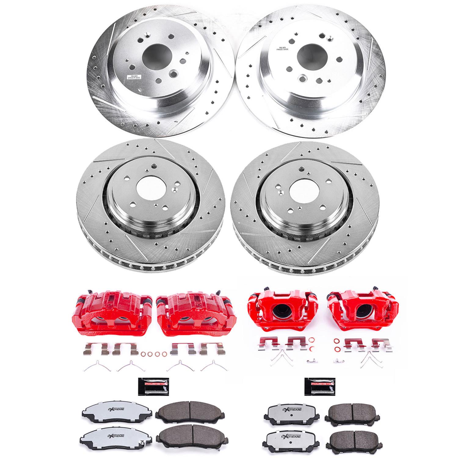 Power Stop 14-16 Acura MDX Front and Rear Z36 Truck & Tow Kit w/Cals (1x psbK6957-36, 1x psbK6953-36, 1x psbS7142, 1x psbS3826A) thumbnail 4