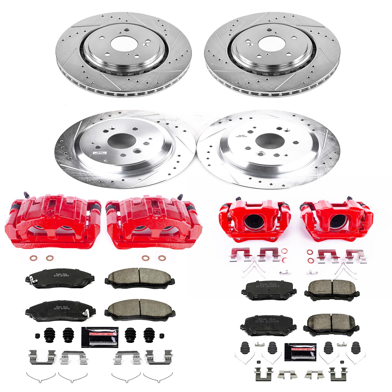 Power Stop 14-16 Acura MDX Front & Rear Z23 Evolution Sport Brake Kit w/Calipers (1x psbS7142, 1x psbK6953, 1x psbS3826A, 1x psbK6957) thumbnail 4