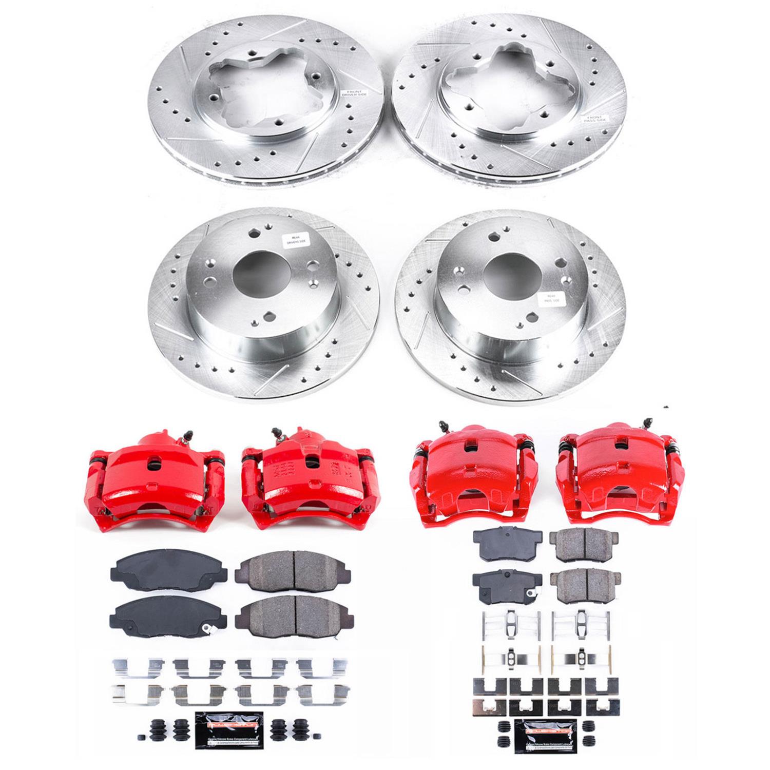 Power Stop 91-97 Honda Accord Front & Rear Z23 Evolution Sport Brake Kit w/Calipers (1x psbK697, 1x psbK701, 1x psbS1446, 1x psbS1334) thumbnail 8