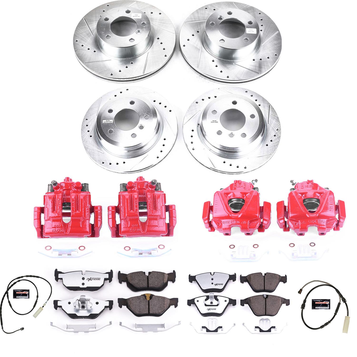 Power Stop 13-15 BMW X1 Front & Rear Z26 Street Warrior Brake Kit w/Calipers (1x psbKC7026-26, 1x psbKC7008-26) thumbnail 8