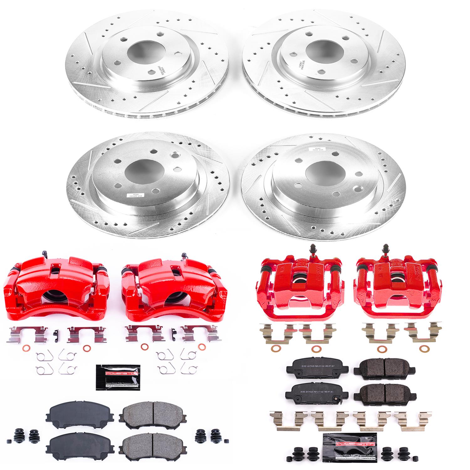 Power Stop 14-19 Nissan Rogue Front & Rear Z23 Evolution Sport Brake Kit w/Calipers (1x psbK7036, 1x psbK6761, 1x psbS7148, 1x psbS6696) thumbnail 5