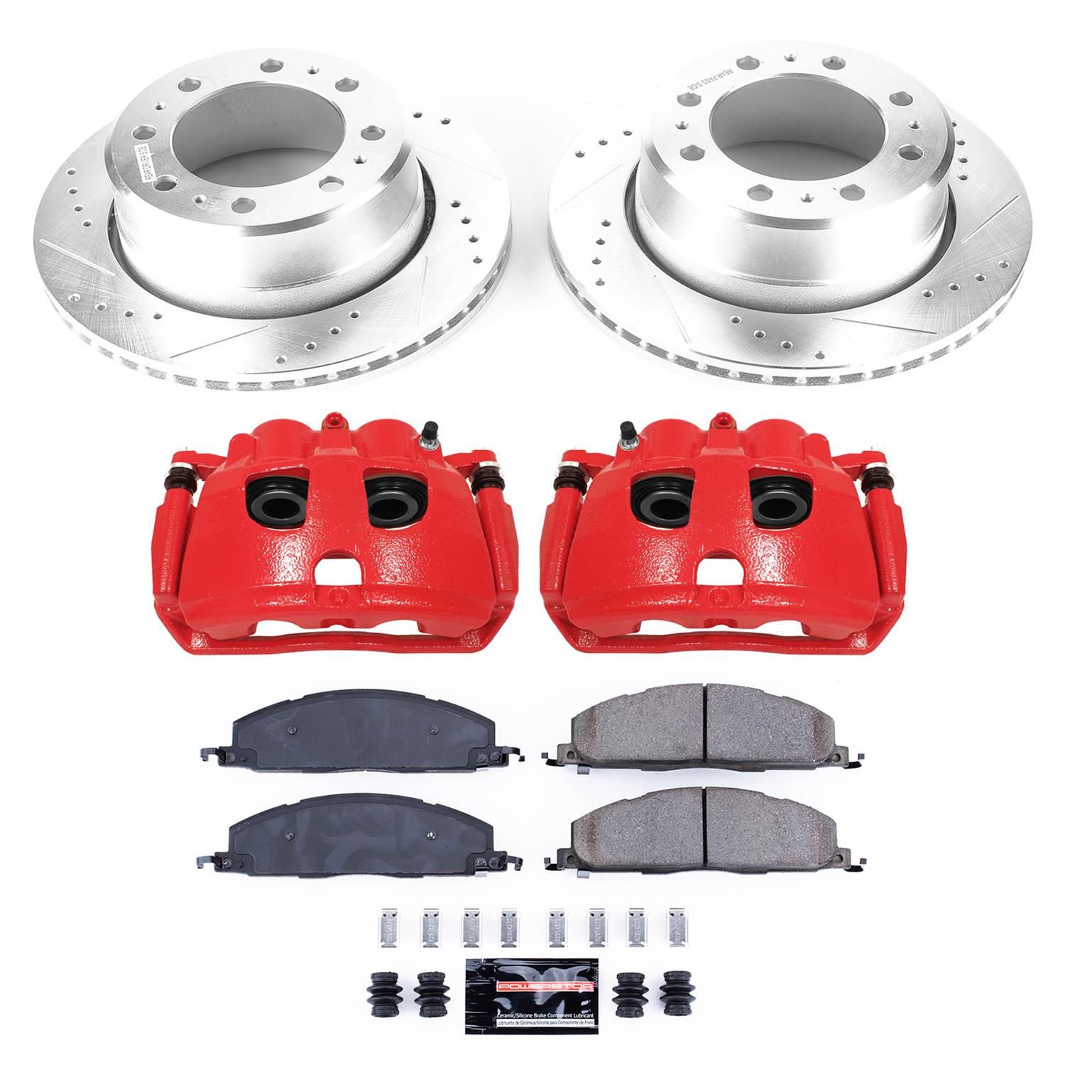 Power Stop 13-18 Ram 3500 Rear Z23 Evolution Kit w/Cals (1x psbS5174, 1x psbZ23-1400, 1x psbAR83067XL, 1x psbAR83067XR) thumbnail 6