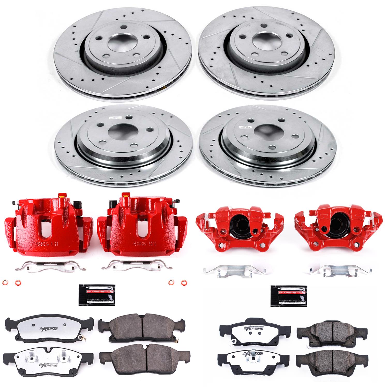 PowerStop Front and Rear Z36 Truck & Tow Kit w/ Calipers | GMC Savana 1500 (2009–2014) (KC2826-36) main image 1
