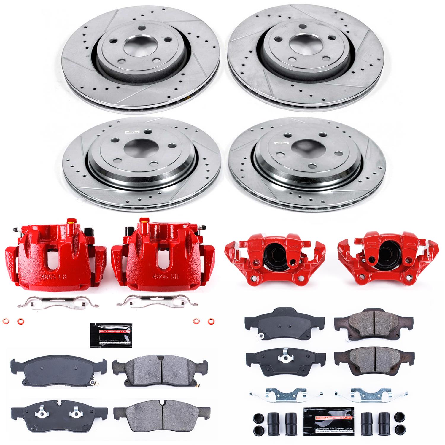 Power Stop 16-19 Jeep Grand Cherokee Front & Rear Z23 Evolution Sport Brake Kit w/Calipers (1x psbK5953, 1x psbS5296A, 1x psbS5420, 1x psbK7133) thumbnail 5