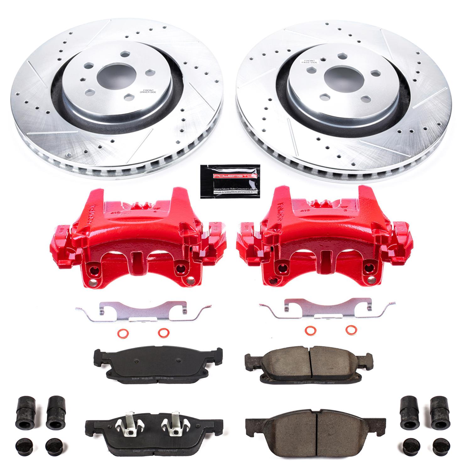 Power Stop 15-19 Ford Edge Front Z23 Evolution Sport Brake Kit w/Calipers (1x psbK7143, 1x psbS5502) thumbnail 7