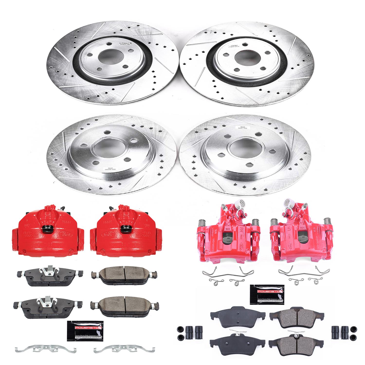 Power Stop 15-18 Ford Focus Front & Rear Z23 Evolution Sport Brake Kit w/Calipers (1x psbK5975, 1x psbK7147, 1x psbS5482, 1x psbS6284B) thumbnail 5