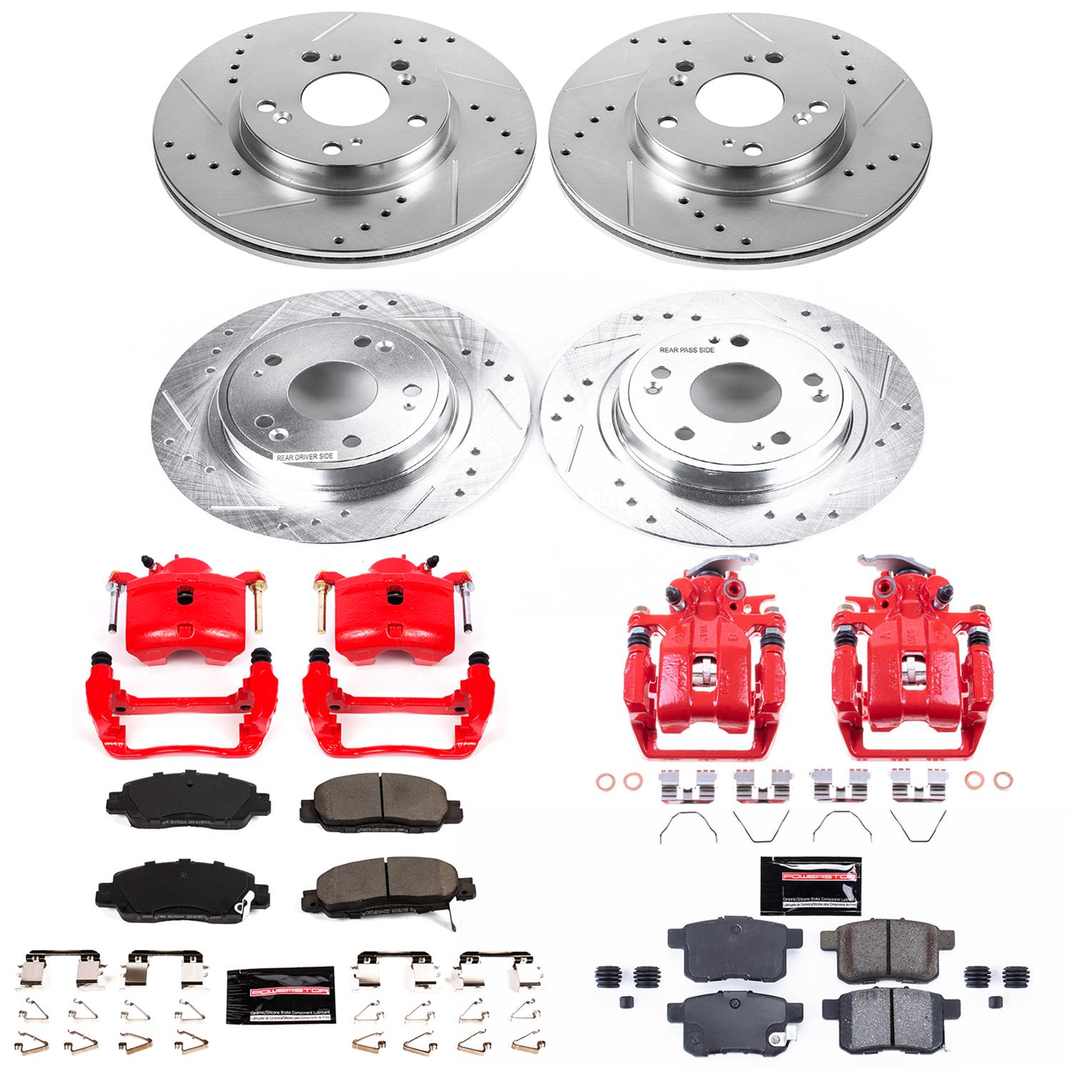 Power Stop 16-17 Honda Accord Front & Rear Z23 Evolution Sport Brake Kit w/Calipers (1x psbK5368, 1x psbK7345, 1x psbS2660, 1x psbS7096) thumbnail 5