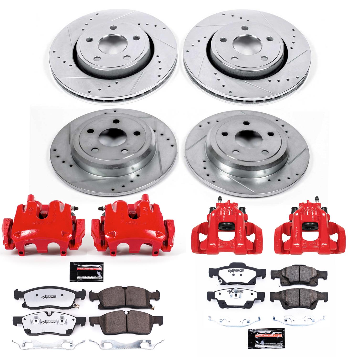 Power Stop 17-19 Jeep Grand Cherokee Front and Rear Z36 Truck & Tow Kit w/Cals (1x psbS5300, 1x psbK7412-36, 1x psbS5296, 1x psbK5950-36) thumbnail 8