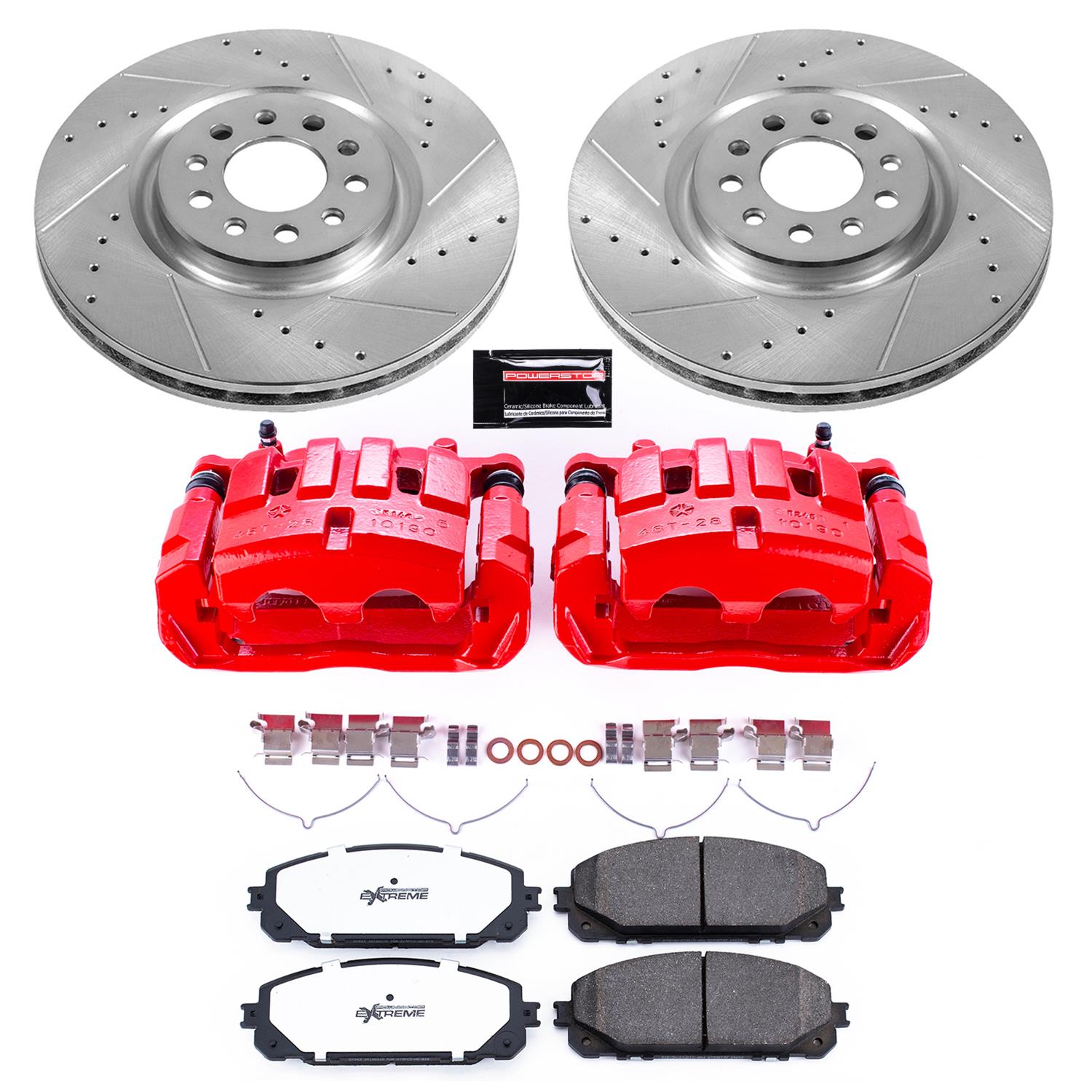 Power Stop 17-21 Jeep Cherokee Front Z36 Truck & Tow Kit w/Cals (1x psbK7414-36, 1x psbS5508) thumbnail 8