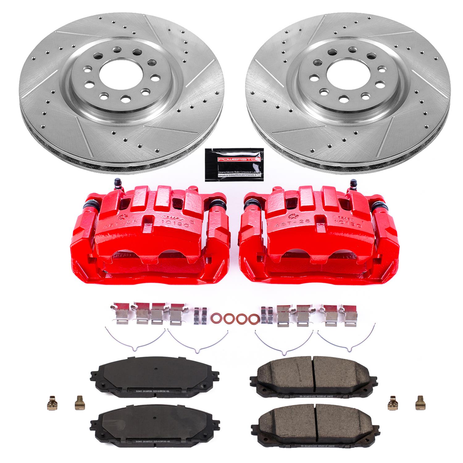 Power Stop 17-19 Jeep Cherokee Front Z23 Evolution Sport Brake Kit w/Calipers (1x psbK7414, 1x psbS5508) thumbnail 5