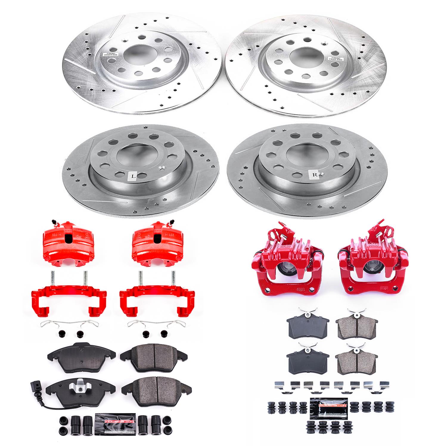 Power Stop 2013 Volkswagen Jetta Front & Rear Z23 Evolution Sport Brake Kit w/Calipers (1x psbK2259, 1x psbS2974A, 1x psbS6650, 1x psbK5671) thumbnail 5