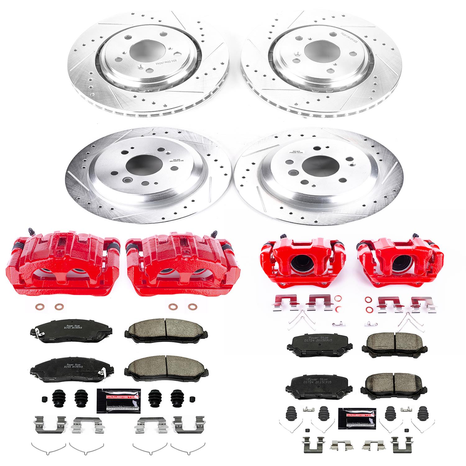 Power Stop 16-17 Honda Pilot Front & Rear Z23 Evolution Sport Brake Kit w/Calipers (1x psbK7352, 1x psbS7142, 1x psbS3826A, 1x psbK7727) thumbnail 2