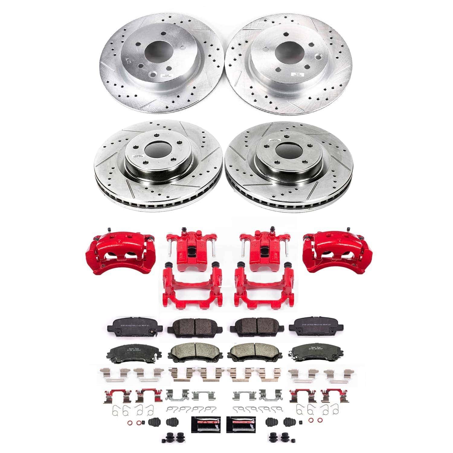 Power Stop 2023 Nissan Z Front and Rear Z23 Evolution Kit w/Calipers (1x psbK8062, 1x psbS6036, 1x psbK6944, 1x psbS7146) thumbnail 2