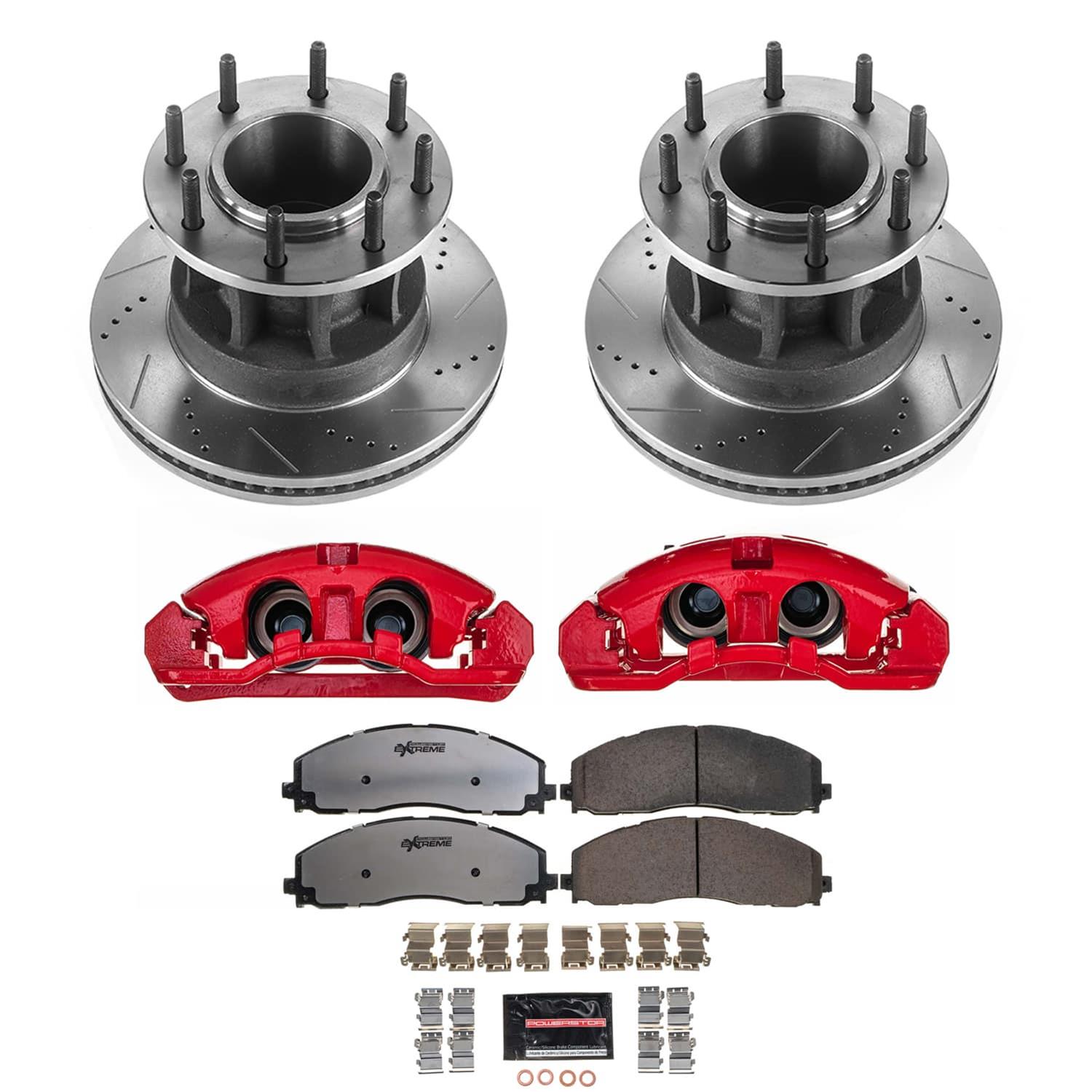 Power Stop 17-22 Ford F-350 Super Duty Front Z36 Truck & Tow Kit w/Calipers (Bundled Kit) thumbnail 7