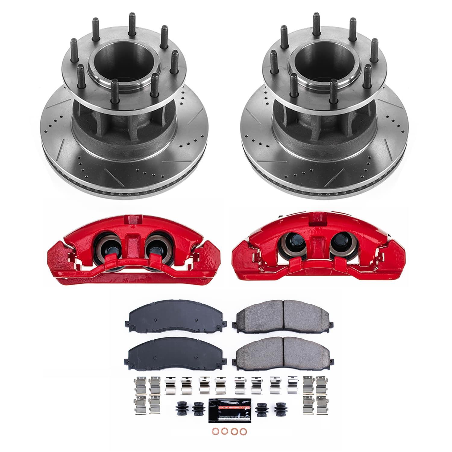 Power Stop 17-22 Ford F-350 Super Duty Front Z23 Evolution Kit w/Calipers (1x psbZ23-1680, 1x psbS5486, 1x psbAR85188XL, 1x psbAR85188XR) thumbnail 2