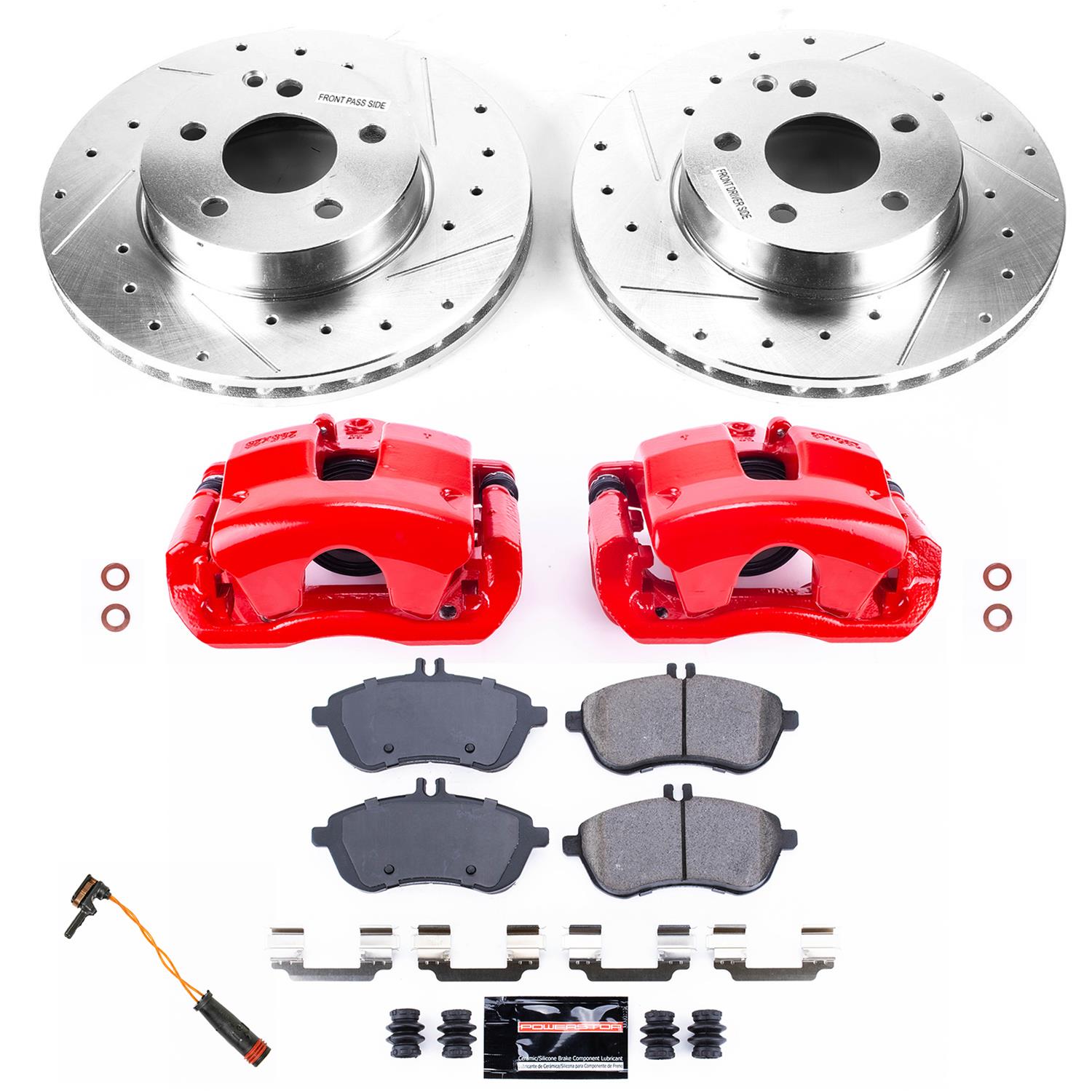 Power Stop 12-16 Mercedes-Benz C250 Front Z23 Evolution Sport Brake Kit w/Calipers (1x psbS6066, 1x psbK7766) thumbnail 7