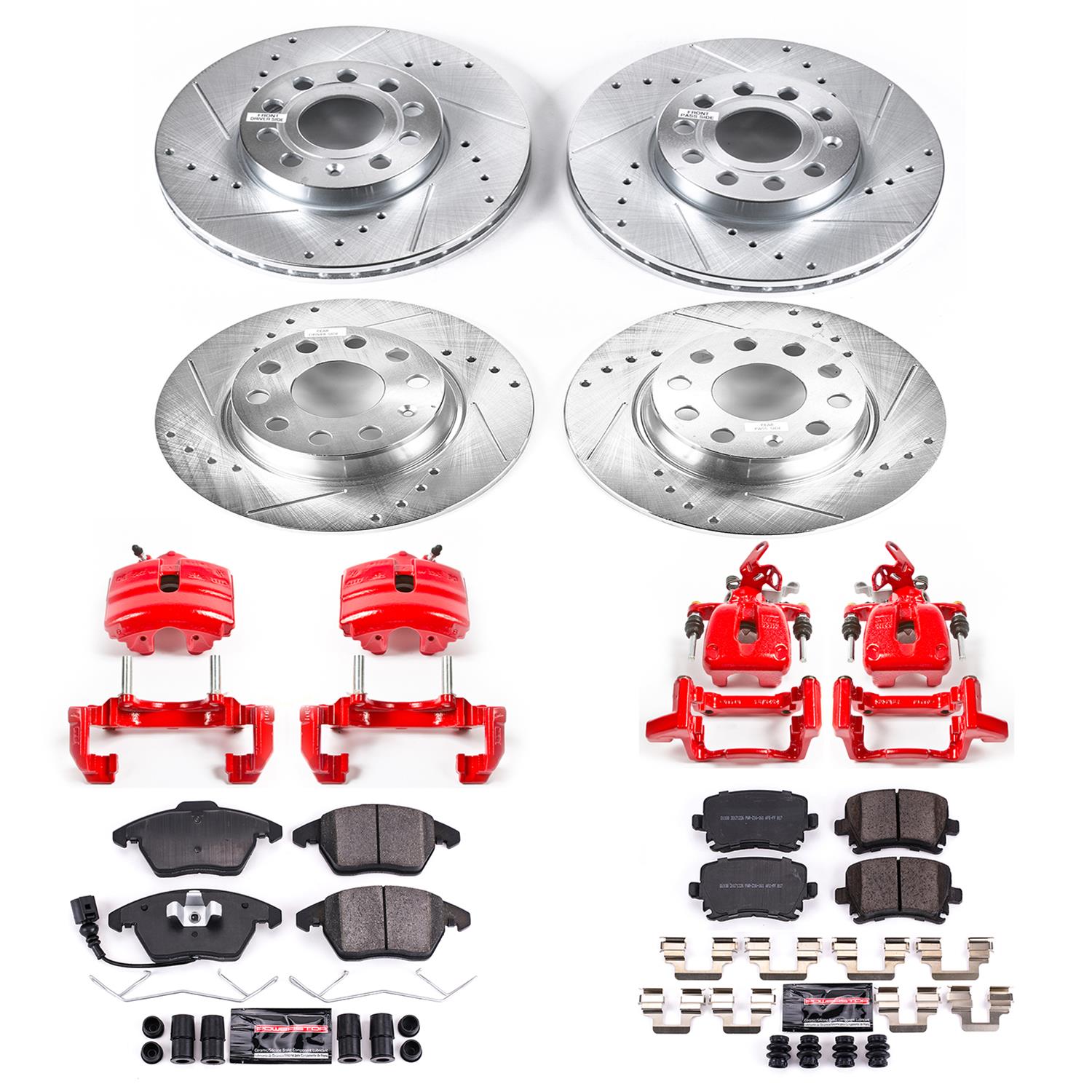 Power Stop 2010 Volkswagen Golf Front & Rear Z23 Evolution Sport Brake Kit w/Calipers (1x psbK5666, 1x psbS2974, 1x psbK4623, 1x psbS2976) thumbnail 5