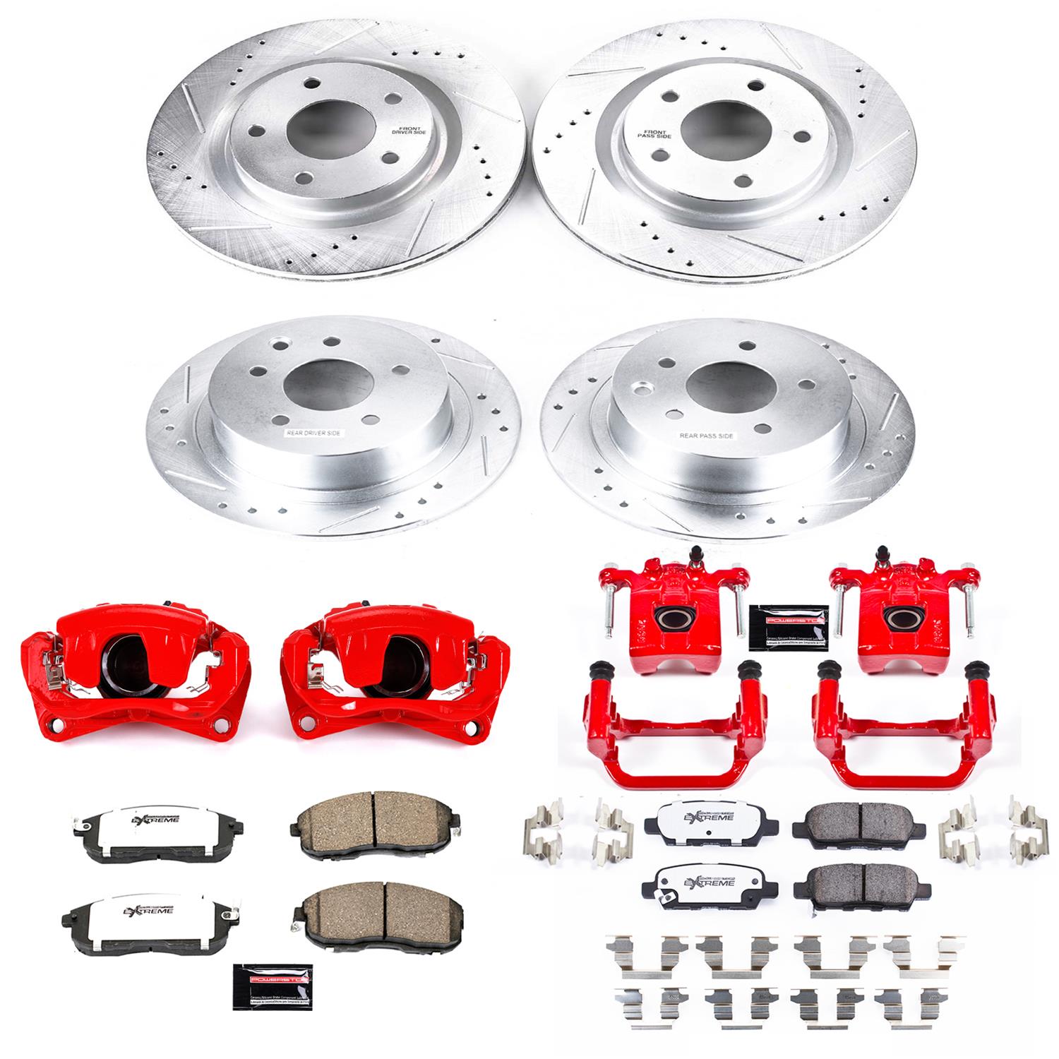 Power Stop 07-10 Nissan Altima Front & Rear Z26 Street Warrior Brake Kit w/Calipers (1x psbKC241-26, 1x psbKC7864-26) thumbnail 8