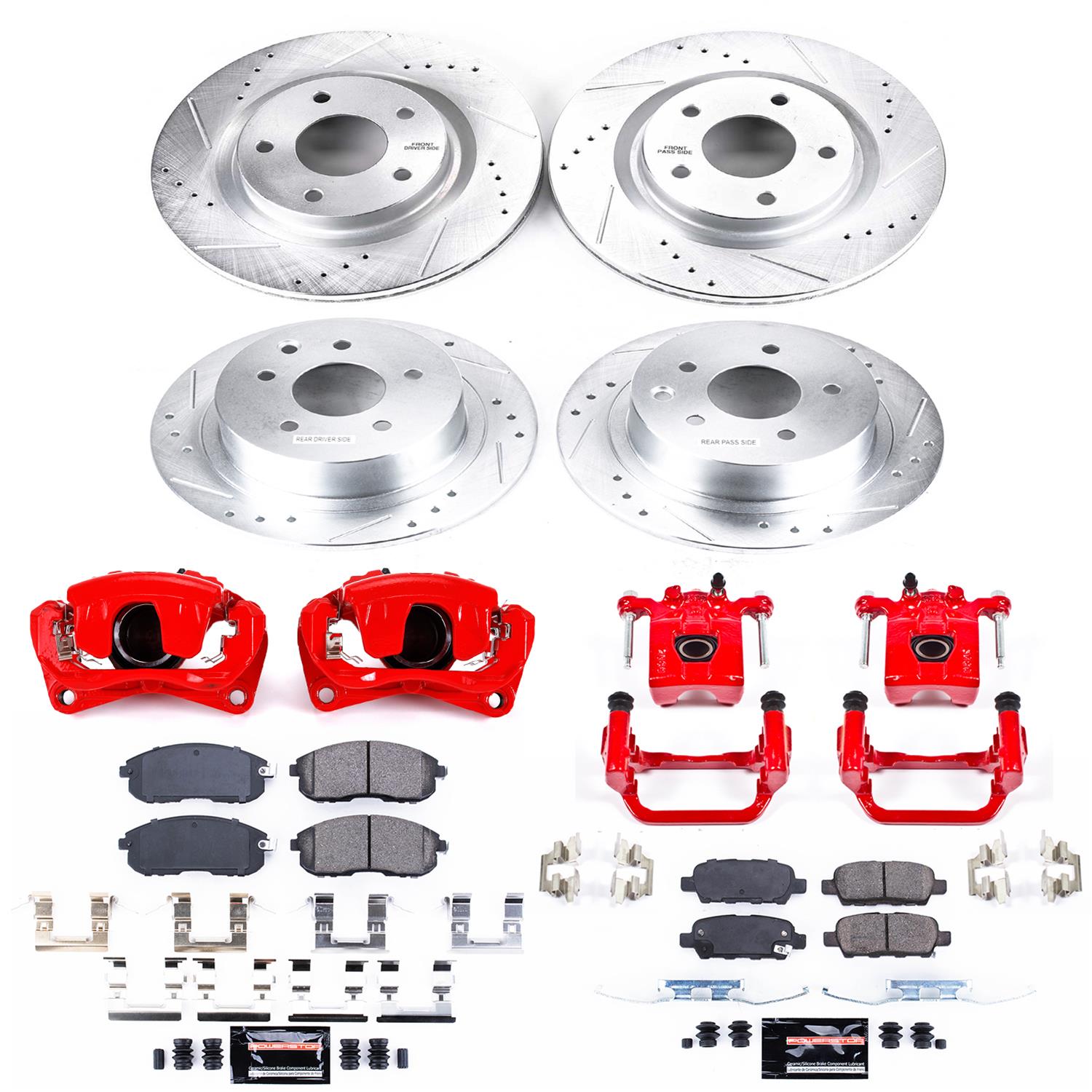 Power Stop 07-10 Nissan Altima Front & Rear Z23 Evolution Sport Brake Kit w/Calipers (1x psbK7864, 1x psbS2780A, 1x psbS3308, 1x psbK241) thumbnail 5