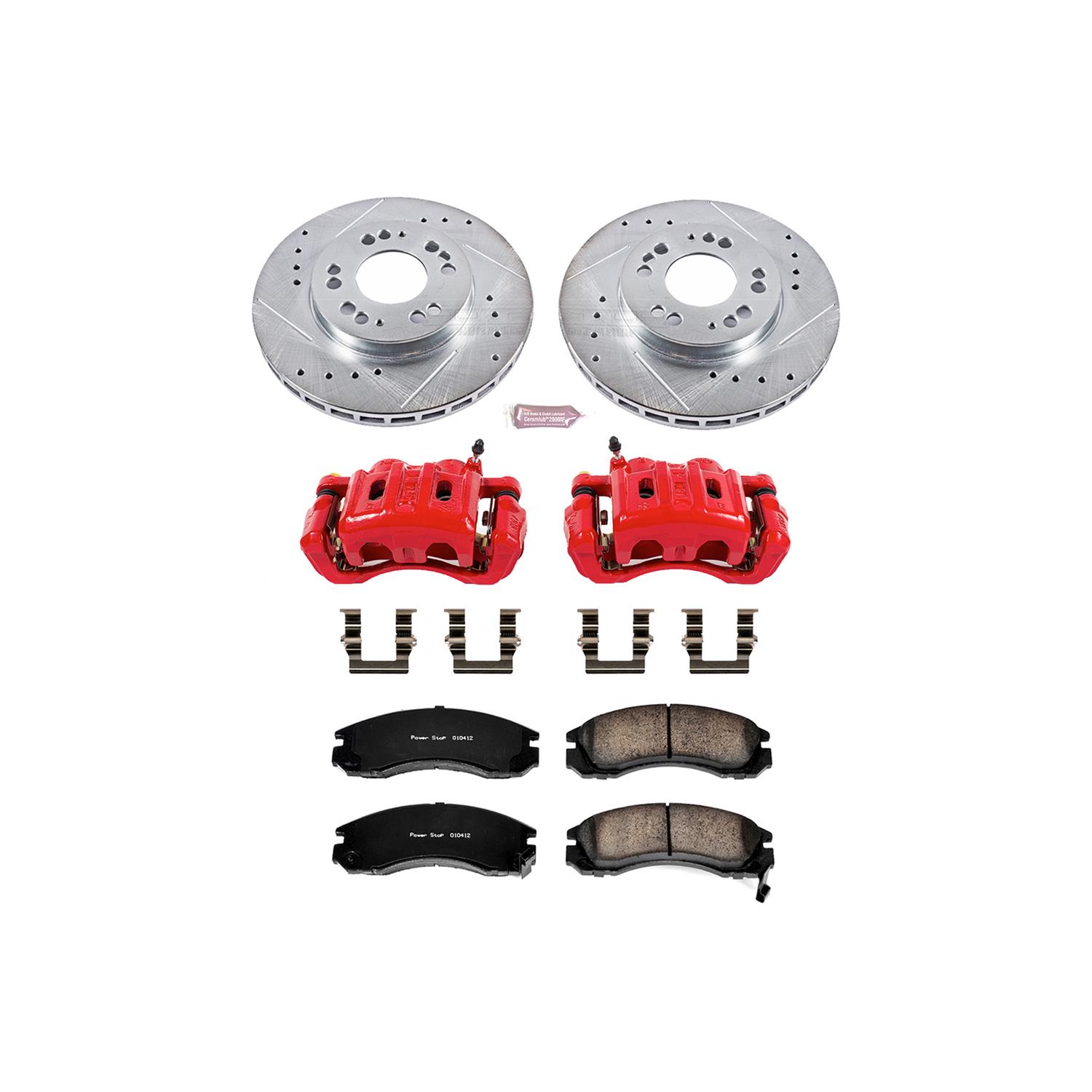 Power Stop 97-04 Mitsubishi Diamante Front Z23 Evolution Sport Brake Kit w/Calipers (1x psbK798, 1x psbS4670A) thumbnail 3